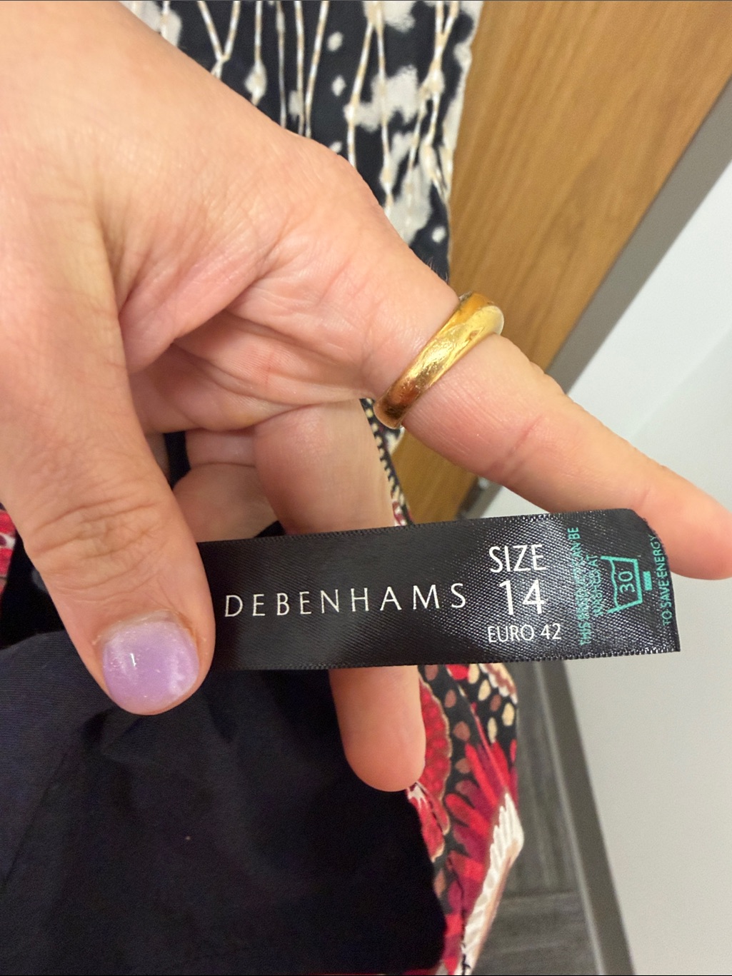 Debenhams Y2k 100% Cotton Bohemian Artsy Spaghetti-Strap Floral Border Dress — image 3 of 8